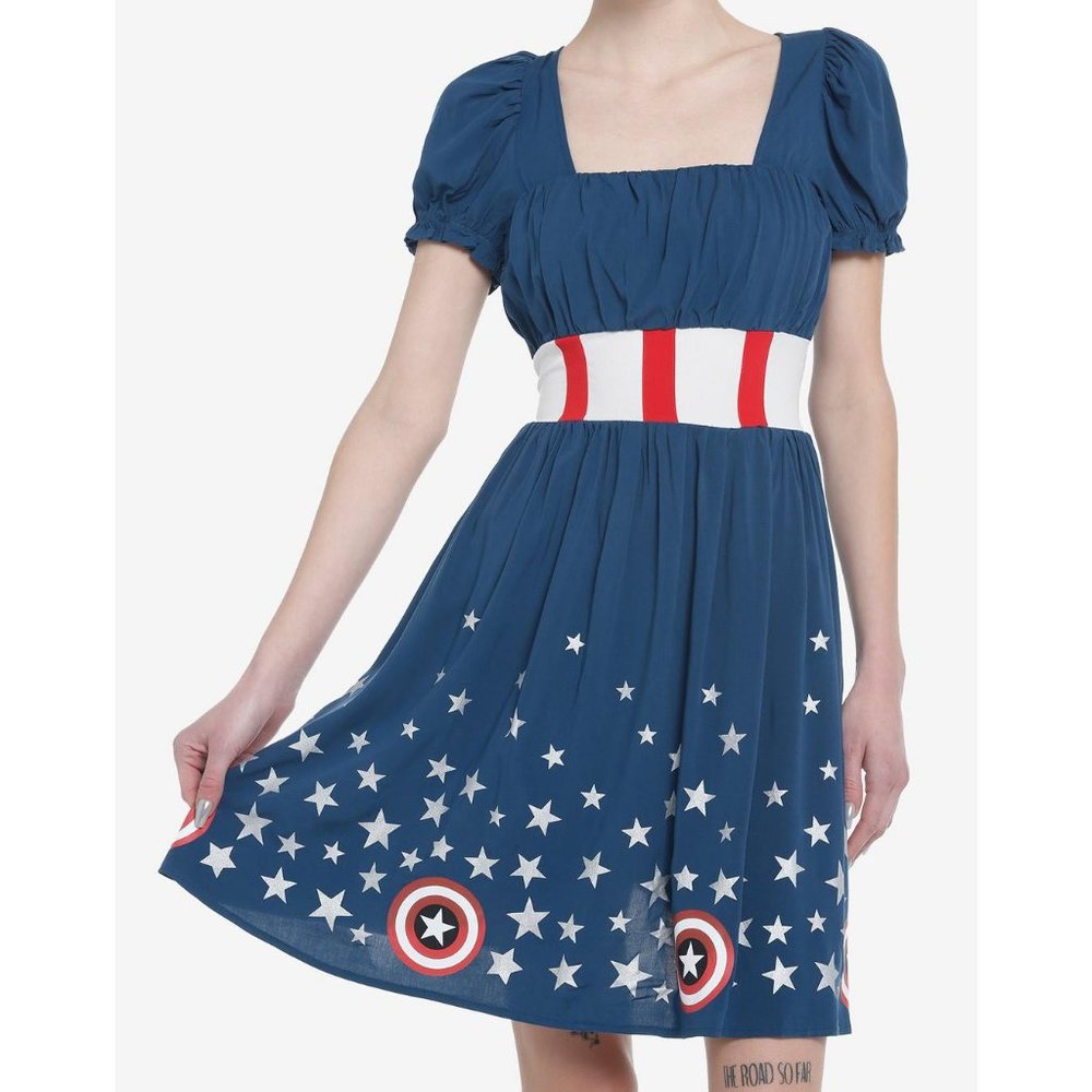 Halloween costume! Her Universe Marvel Captain America Shield Retro Dress